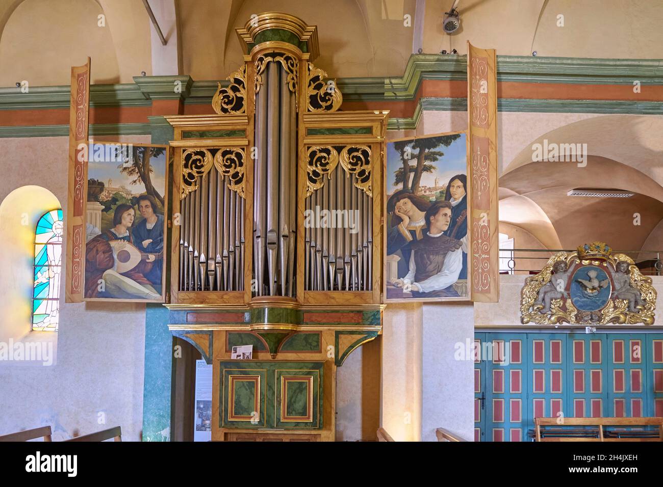 France, Alpes Maritimes, Mougins, the Organ of Saint Jacques le Majeur