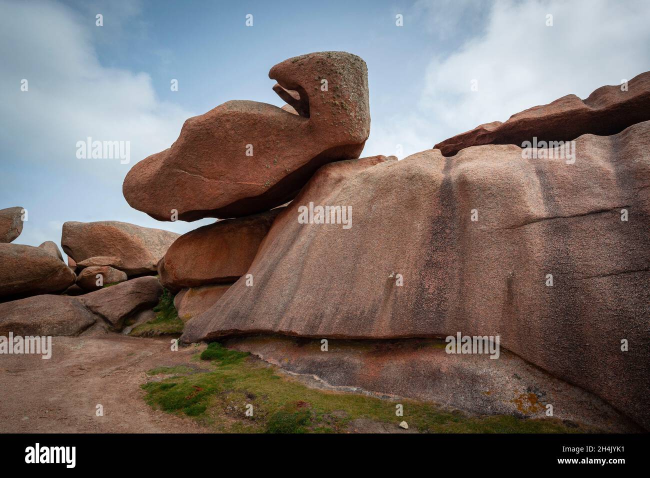 Pink Rocks France France, Cotes d'Armor, pink granite coast, Perros-Guirec, Ploumanac'h ...