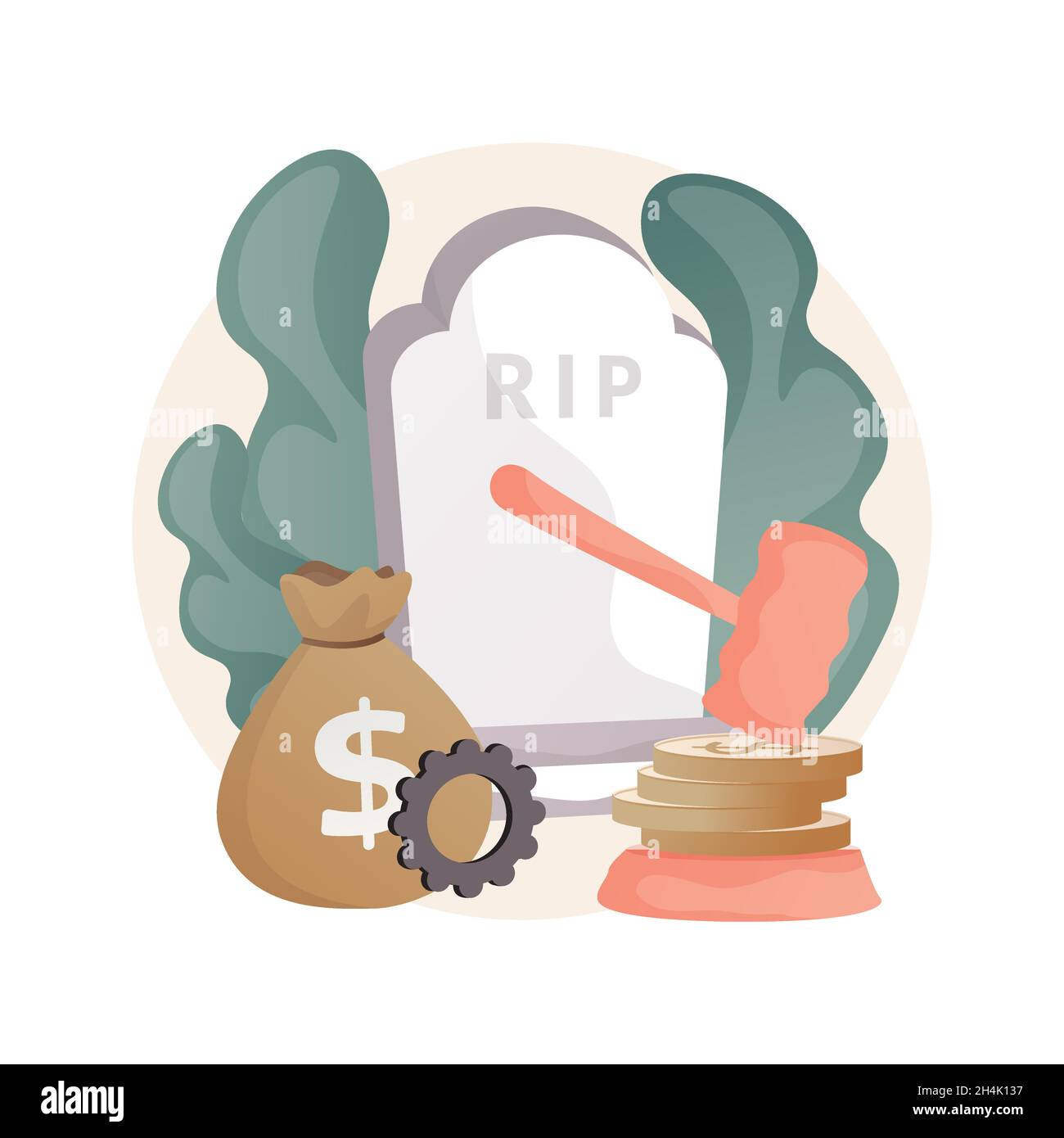 Death grant abstract concept vector illustration Stock Vector 