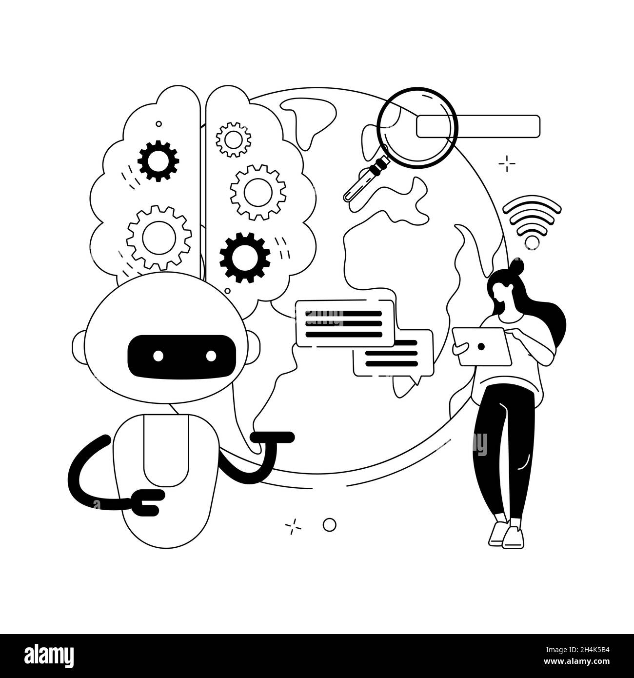 Technological revolution abstract concept vector illustration Stock