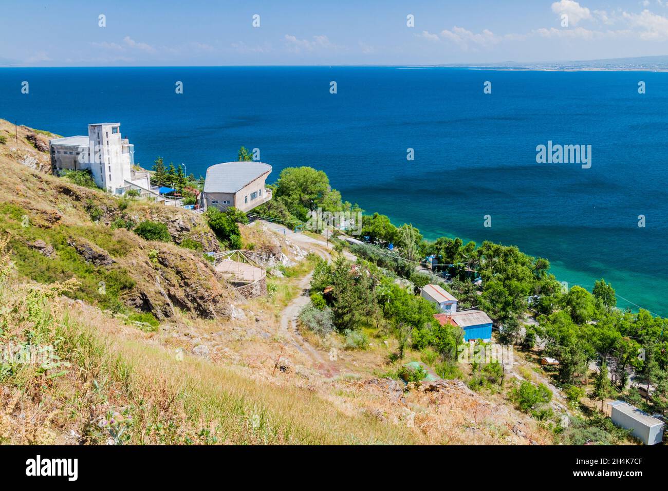 Lake Sevan coastal development, Armenia Stock Photo