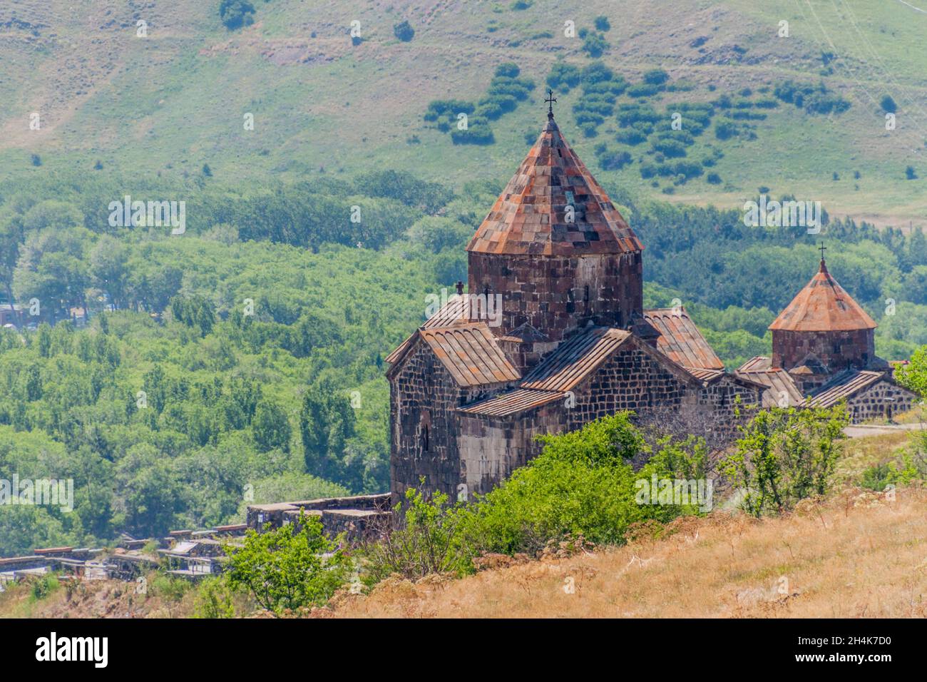 Sevanavank monastery on the coast of Sevan lake, Armenia Stock Photo