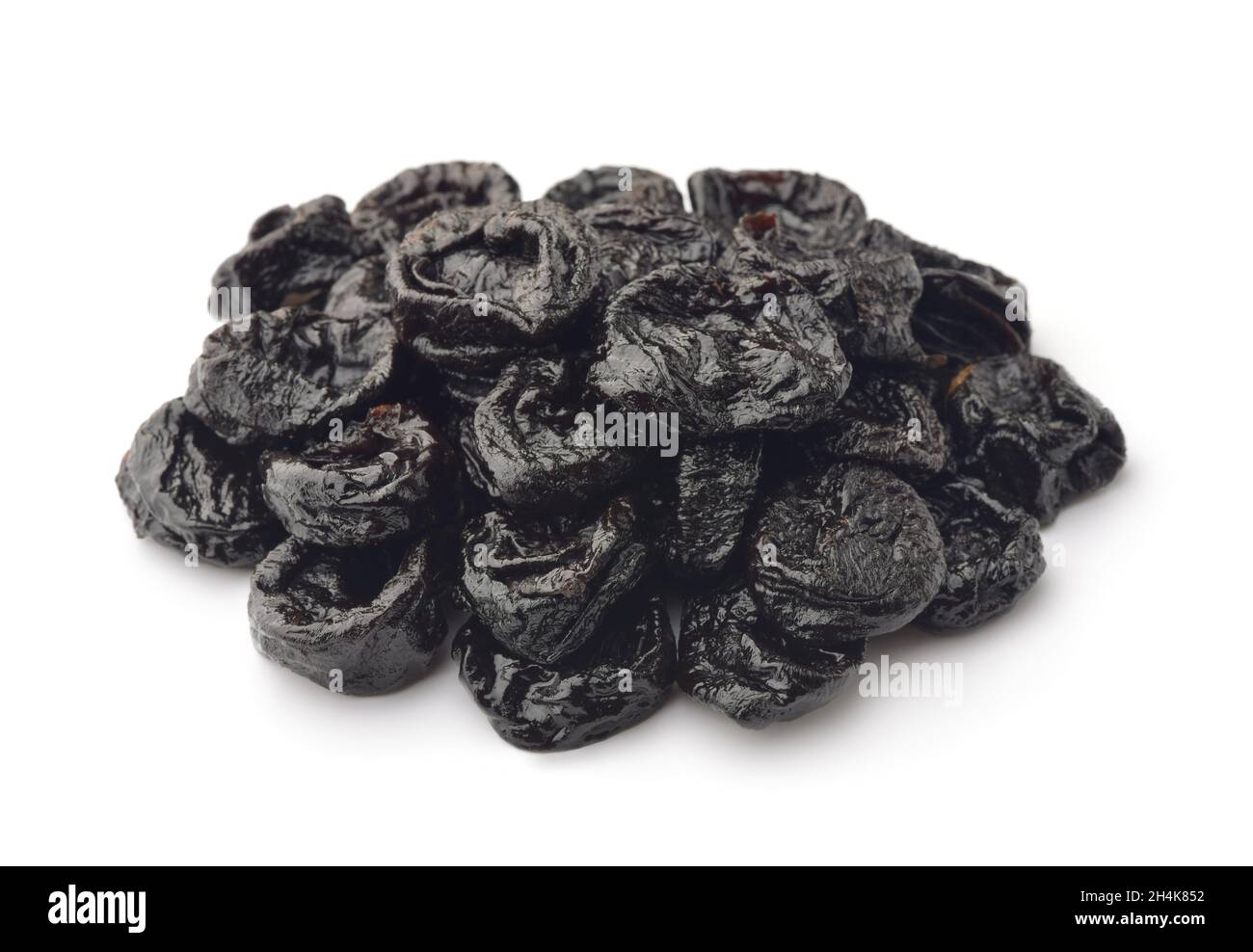 Pile of dried prunes isolated on white Stock Photo Alamy