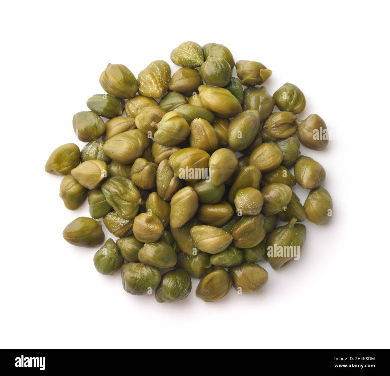Top view of of pickled capers isolated on white Stock Photo Alamy