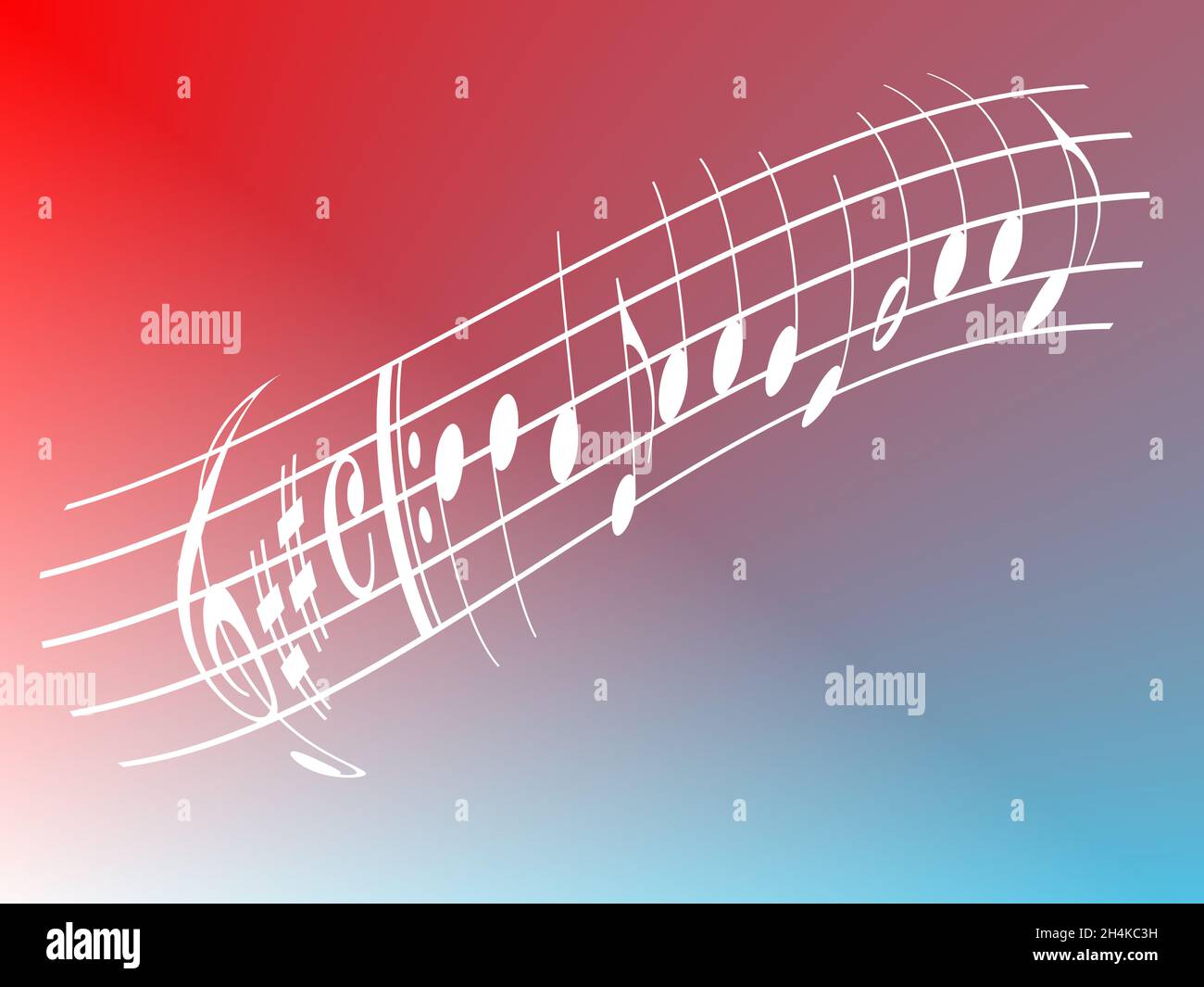 White music notes against colorful background Stock Photo - Alamy