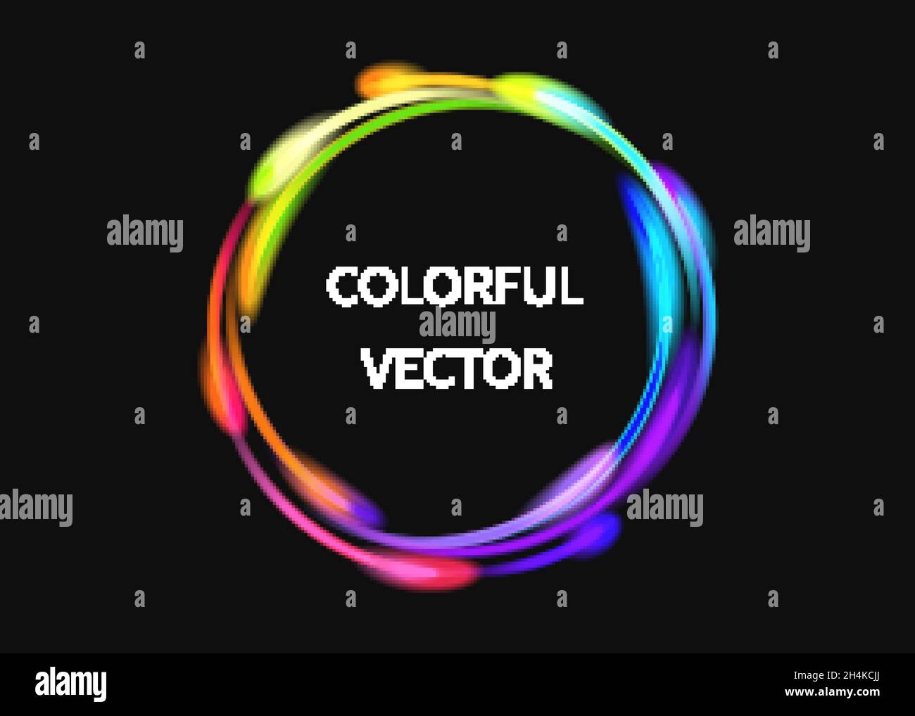 Lime Green Radiating Circles with Black and White Fan Motif on Midnight Dot Background