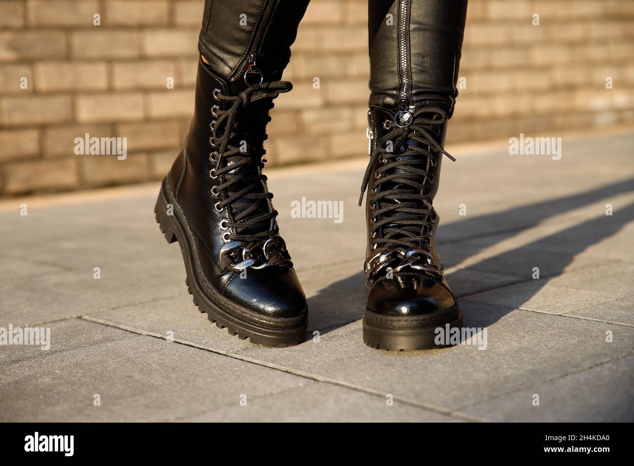 stylish leather boots
