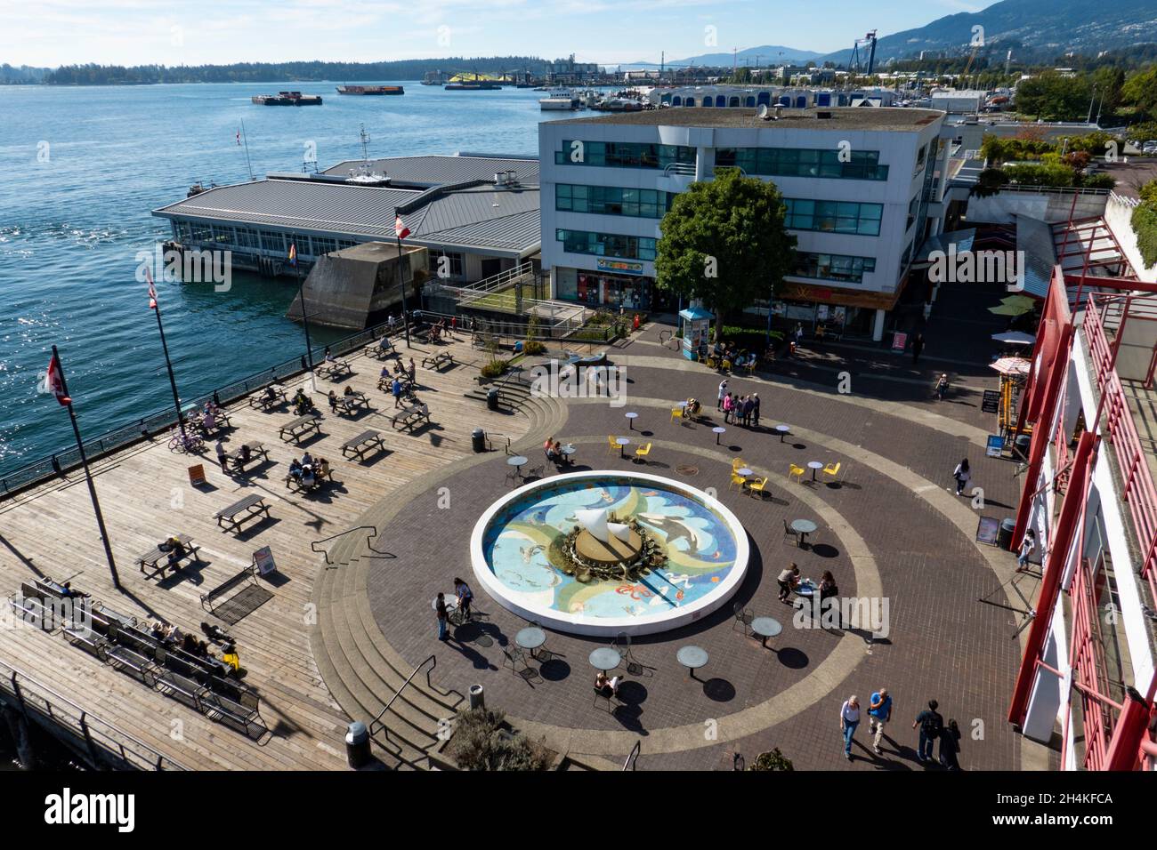 Lonsdale Quay, in North Vancouver, British Columbia, Canada. Stock Photo
