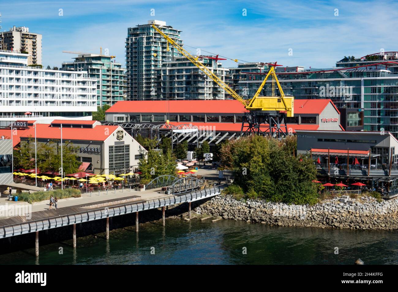 Lonsdale Quay, in North Vancouver, British Columbia, Canada. Stock Photo