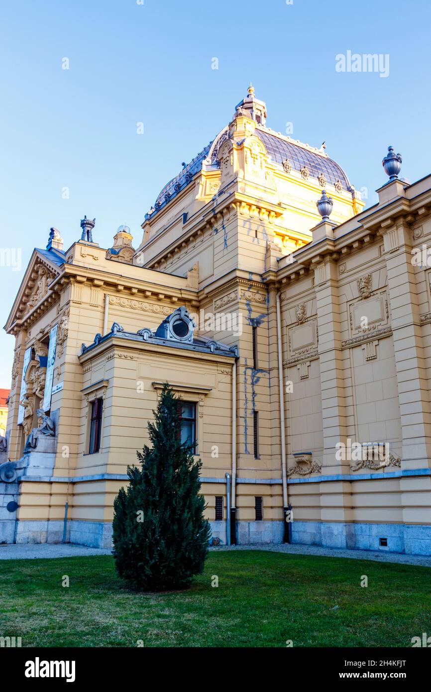 Exterior of the Art Pavilion in Lower Town of Zagreb, Croatia, Balkans, Europe Stock Photo