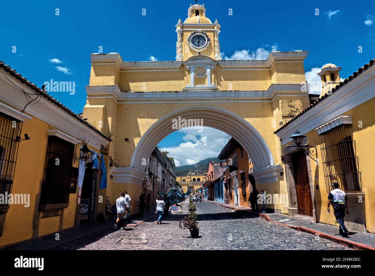 Santa Catalina Arch, Antigua, Guatemala,. Stock Photo