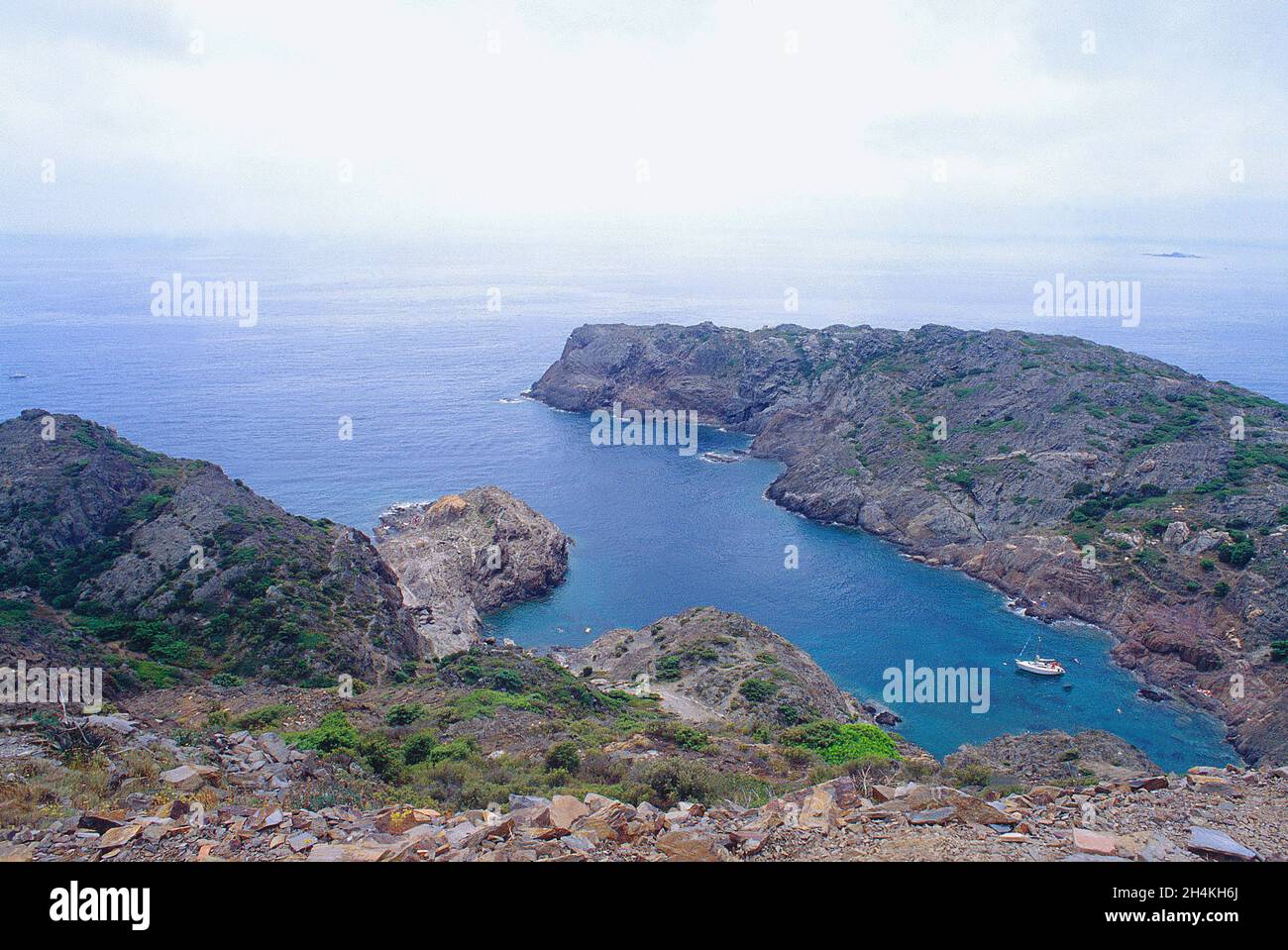 Seascape. Creus Cape Nature Reserve, Gerona province, Catalonia, Spain. Stock Photo