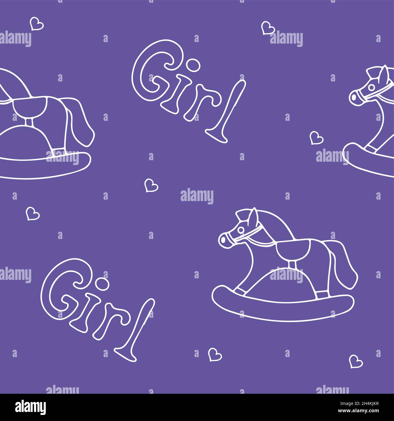 Vector doodle seamless pattern with toys. Hand draw collection of toys ...
