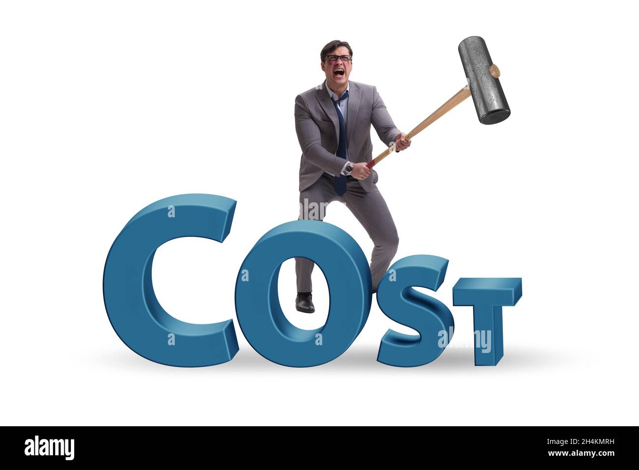 Cost optimisation concept with the falling costs Stock Photo Alamy