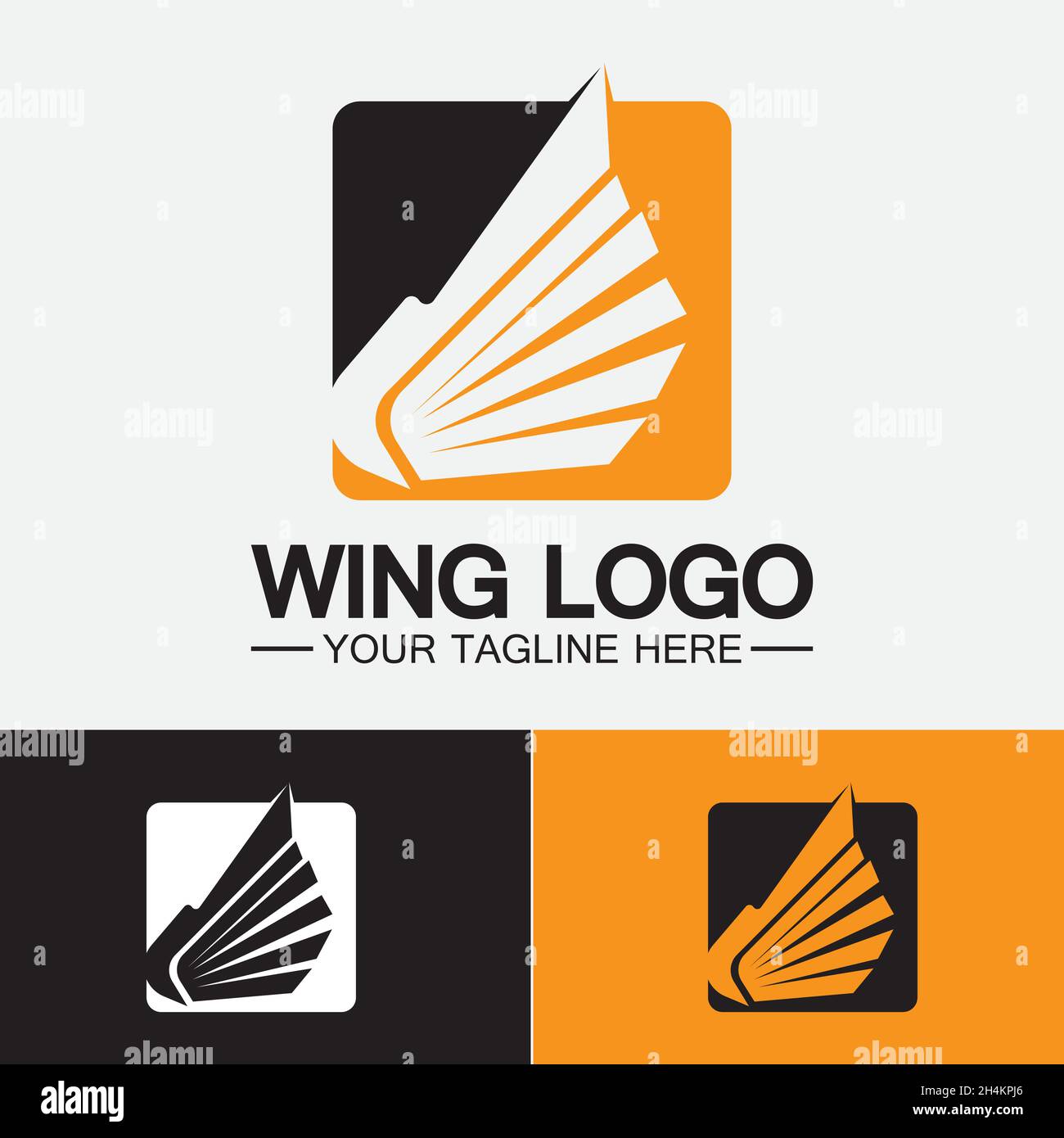 Wings logo vector icon symbol illustration design template Stock Vector ...