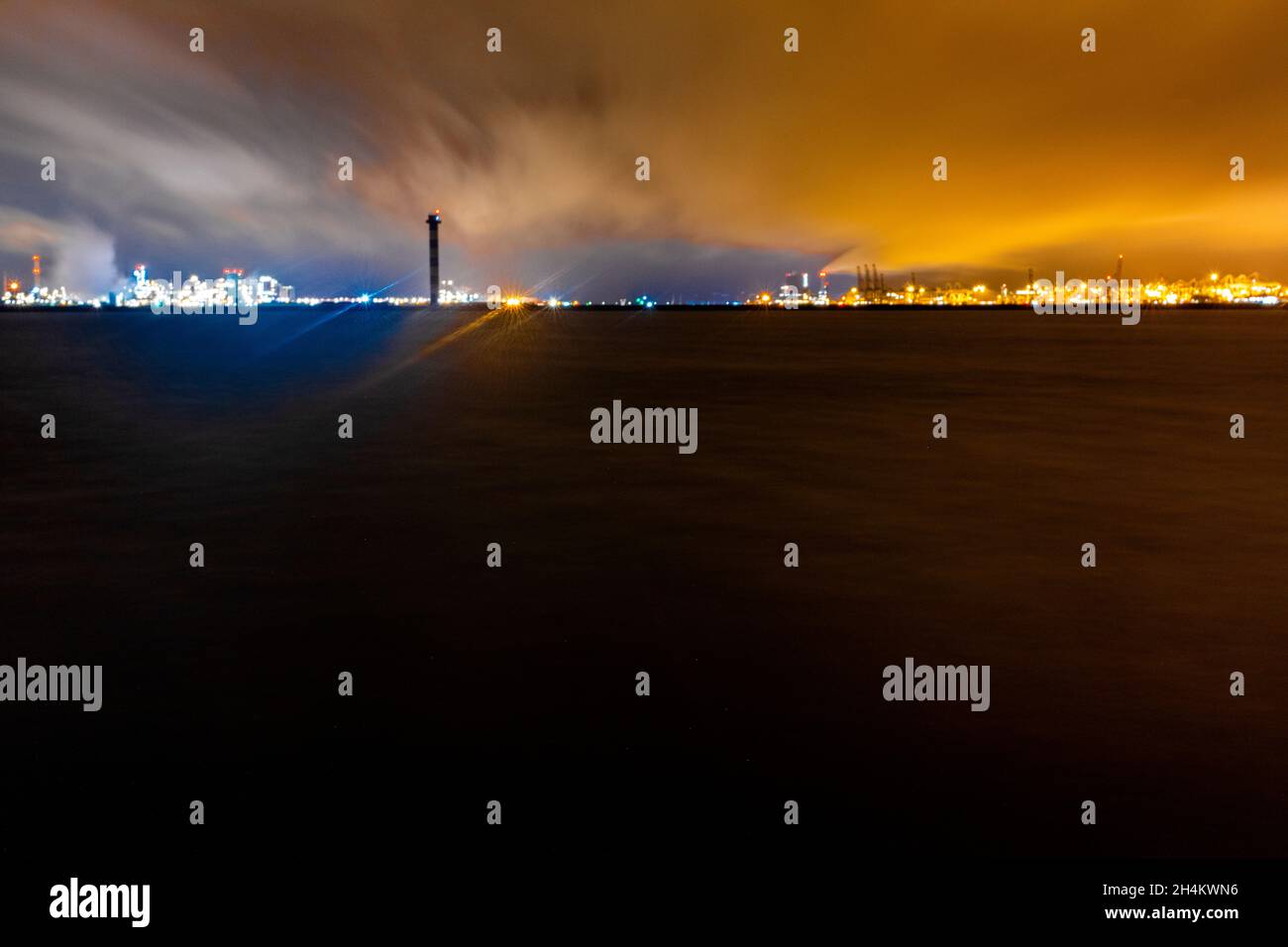 Rotterdam, Netherlands. View on Maasvlakte Harbour and Industrial