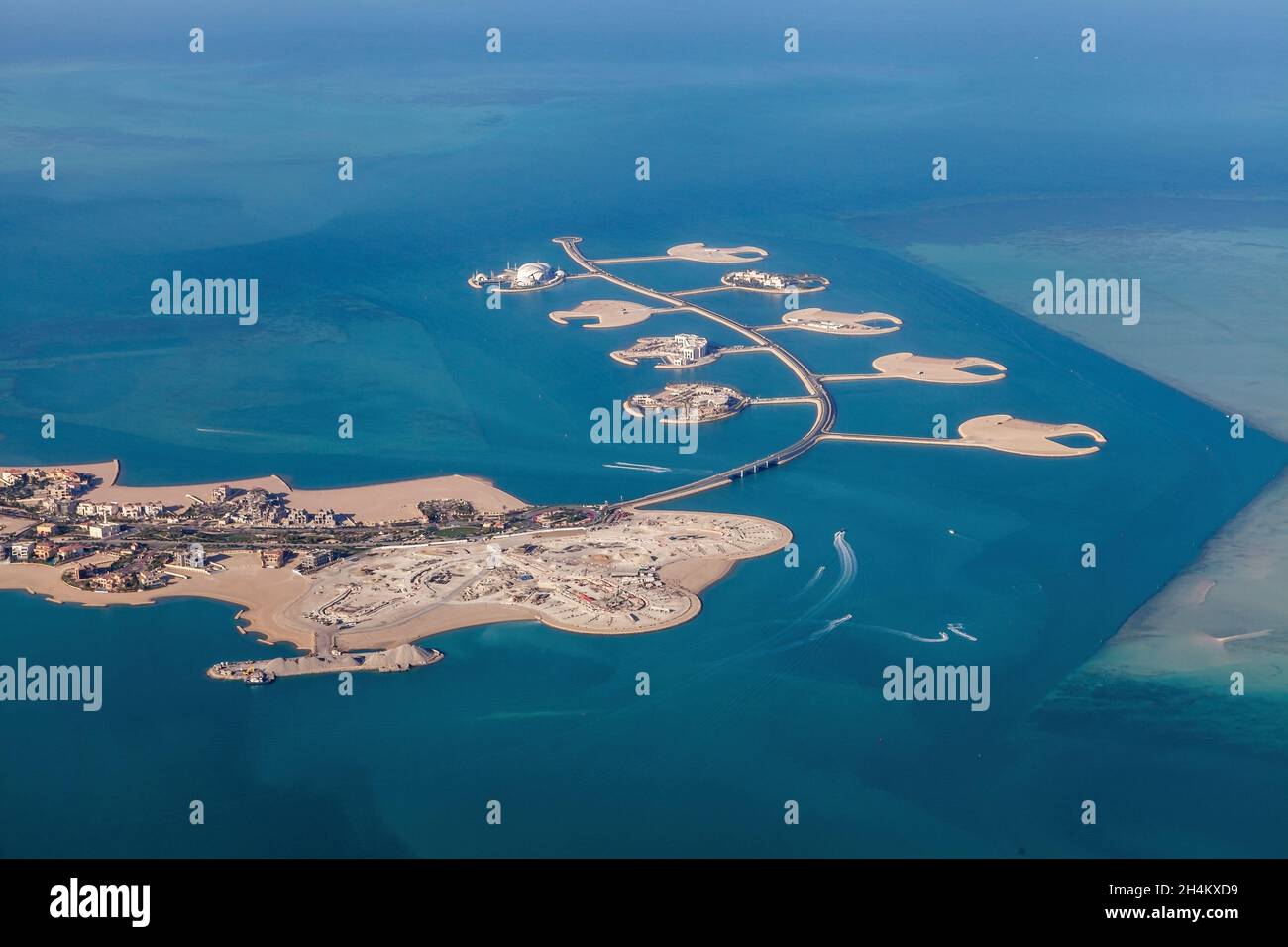 Aerial view of Isola Dana in Doha, Qatar Stock Photo