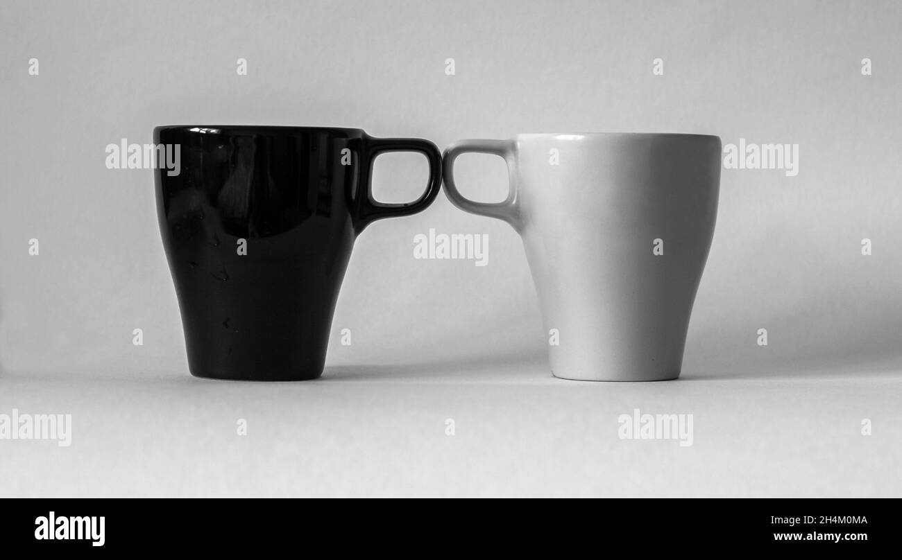 Black and white mug close up shot Stock Photo