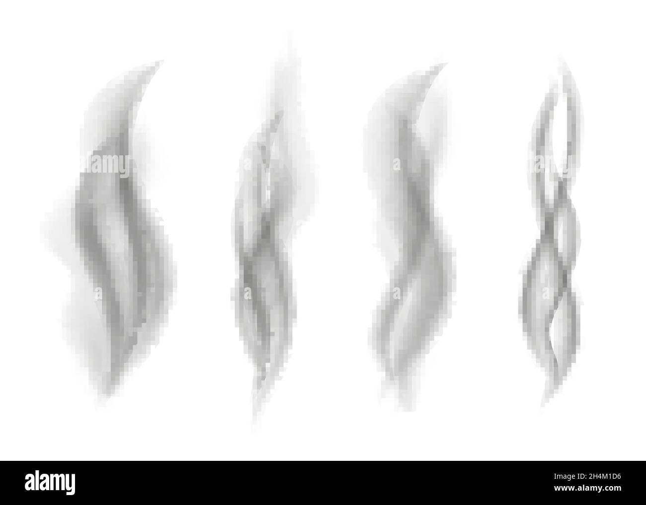 Gray smoke collection. Dark steam. Realistic smog vector texture Stock ...