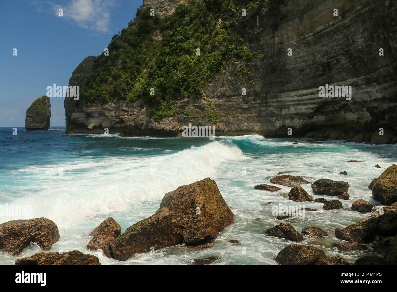 Shooting Rocks Beach Blowing Rocks Park Seashore Recreational Area with Waves Forcing Water ...
