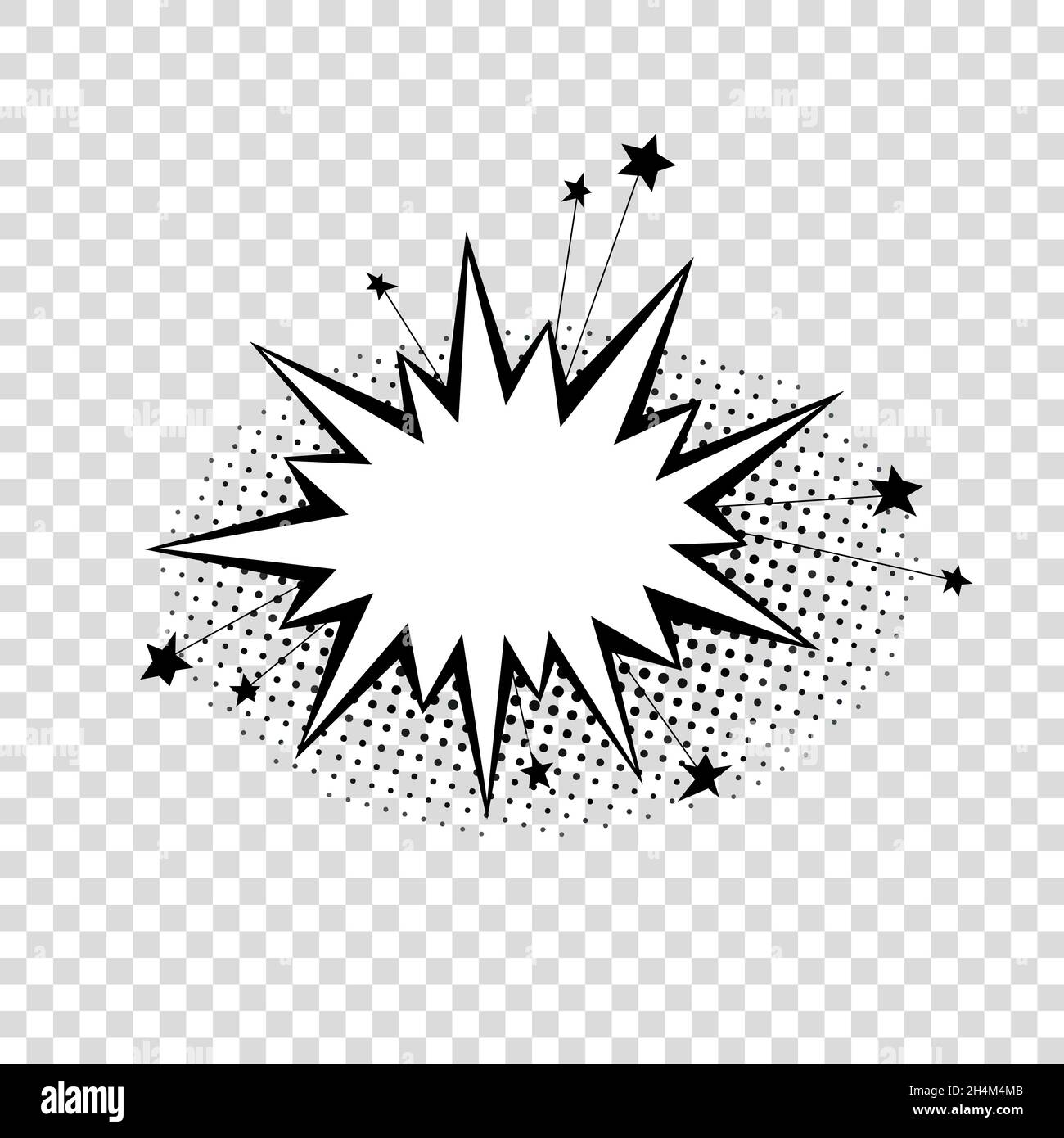 Speech bubble with halftone shadows in cartoon, comic style. Dialogue ...