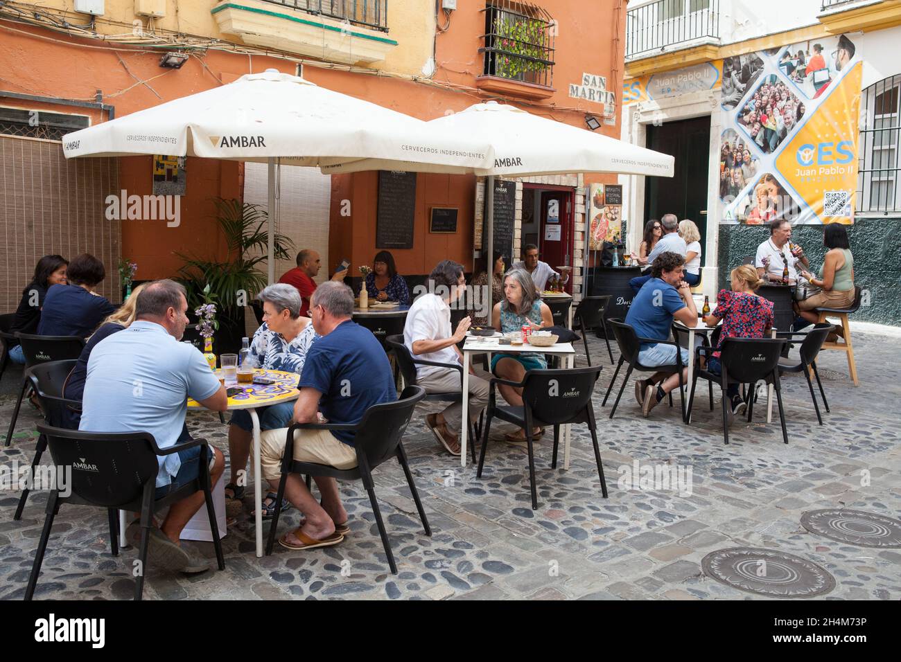 Taberna Baco tapas bar & restaurant in Cadiz Stock Photo