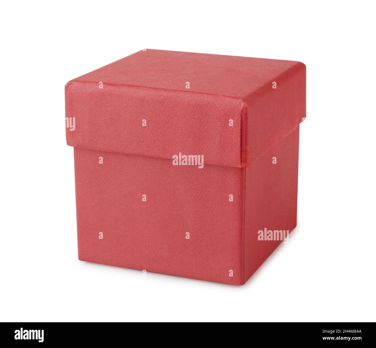 Red gift box isolated on white background Stock Photo - Alamy