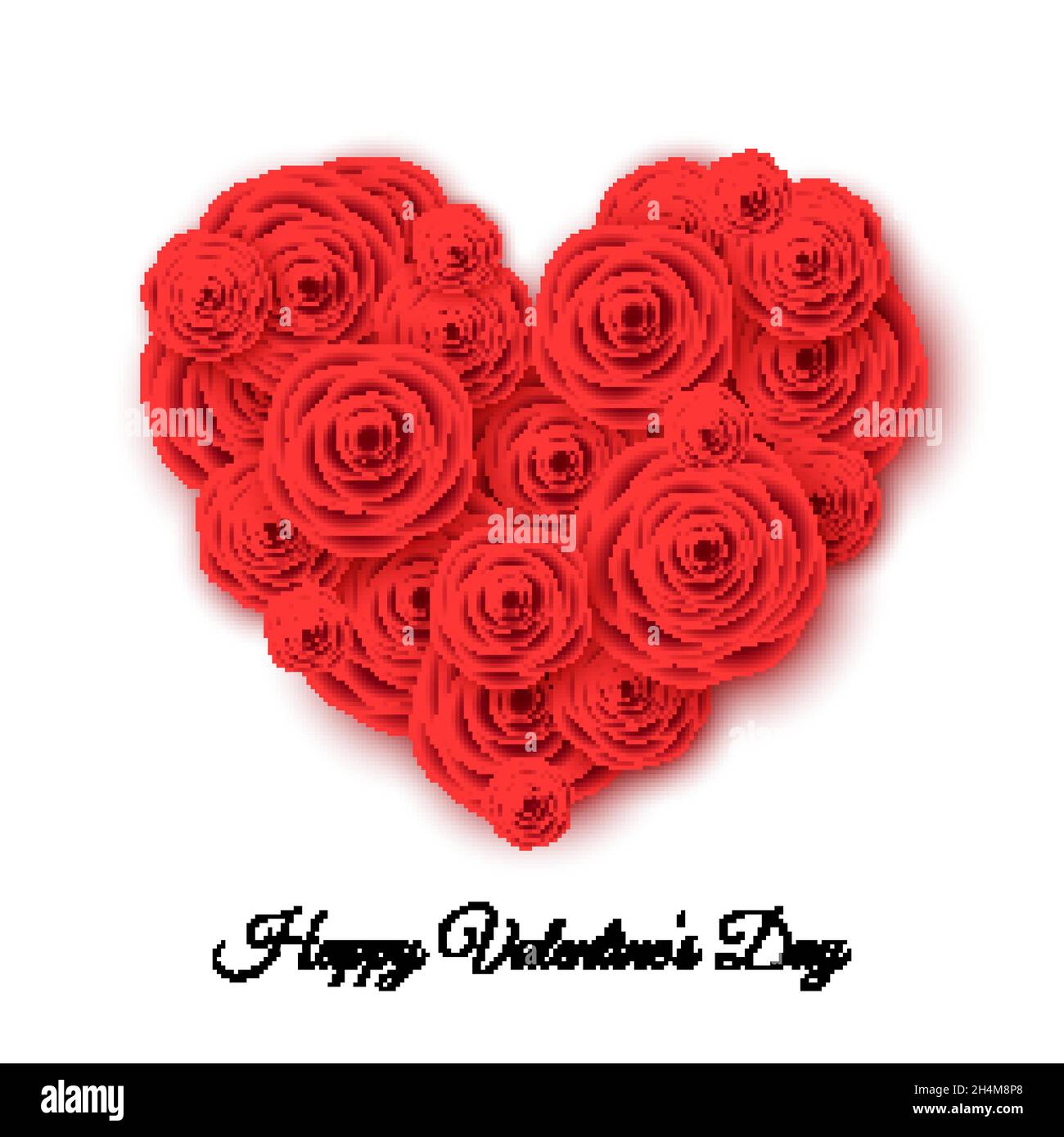 Vector roses heart frame hi-res stock photography and images