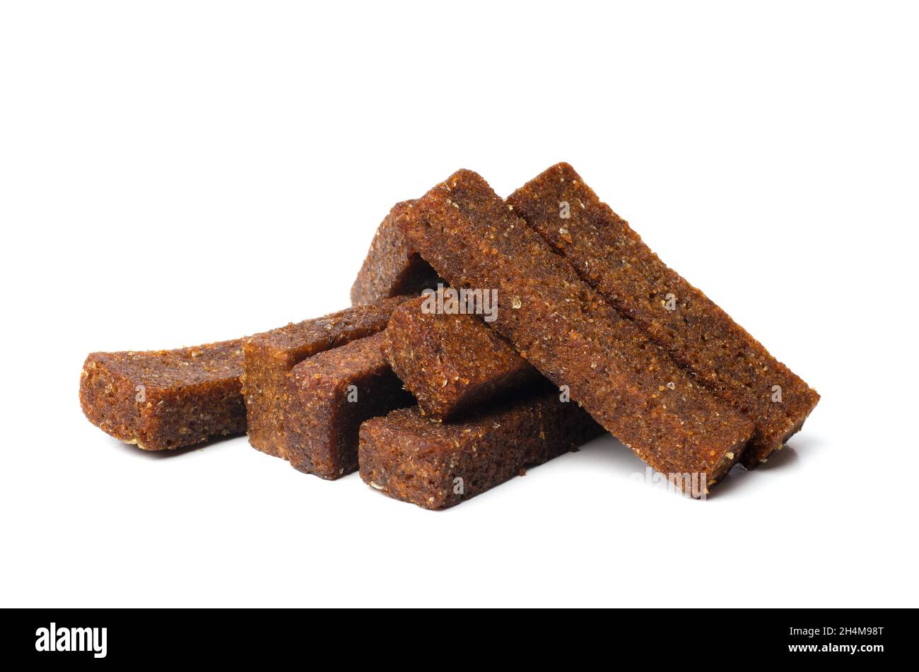 Toast bread crumbs isolated on white background Stock Photo
