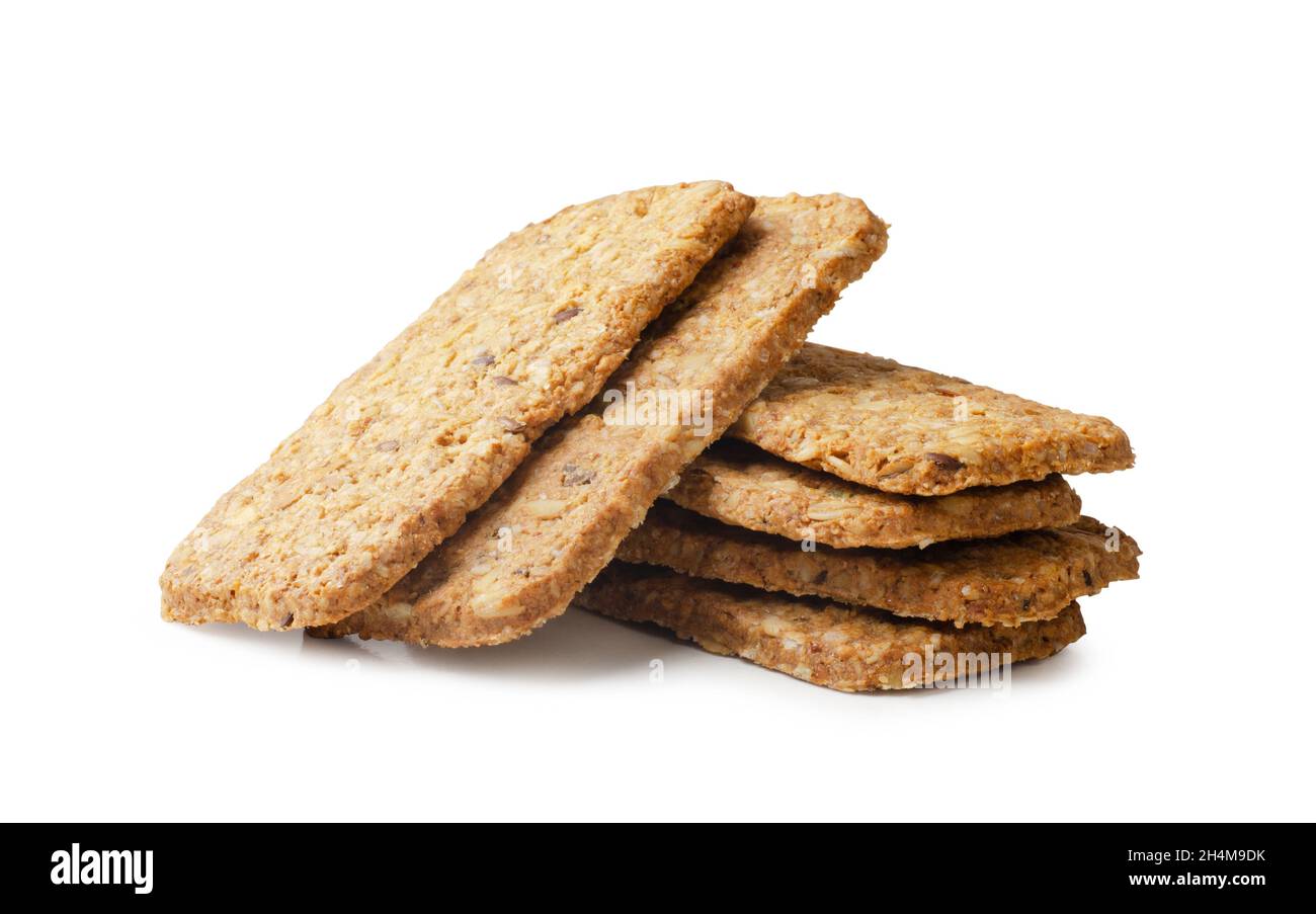 Cereal cookies isolated on a white background Stock Photo