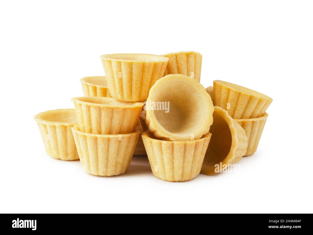 Empty tartlets isolated on the white background Stock Photo