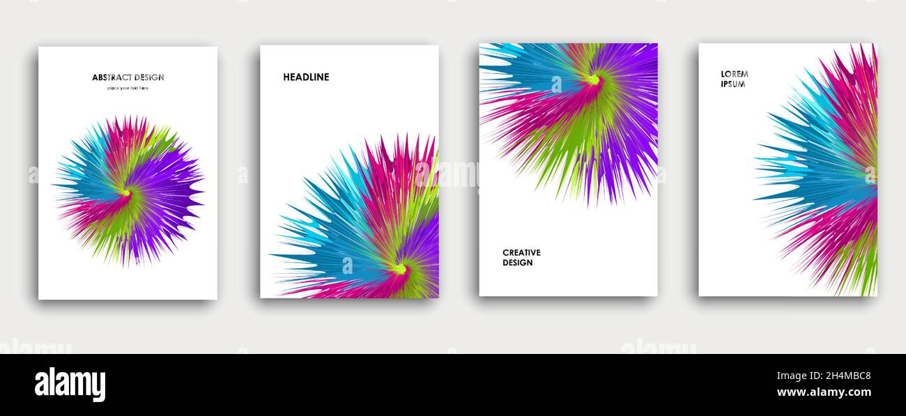 Colorful book cover page design. Abstract background. Paint explosion. Poster, corporate