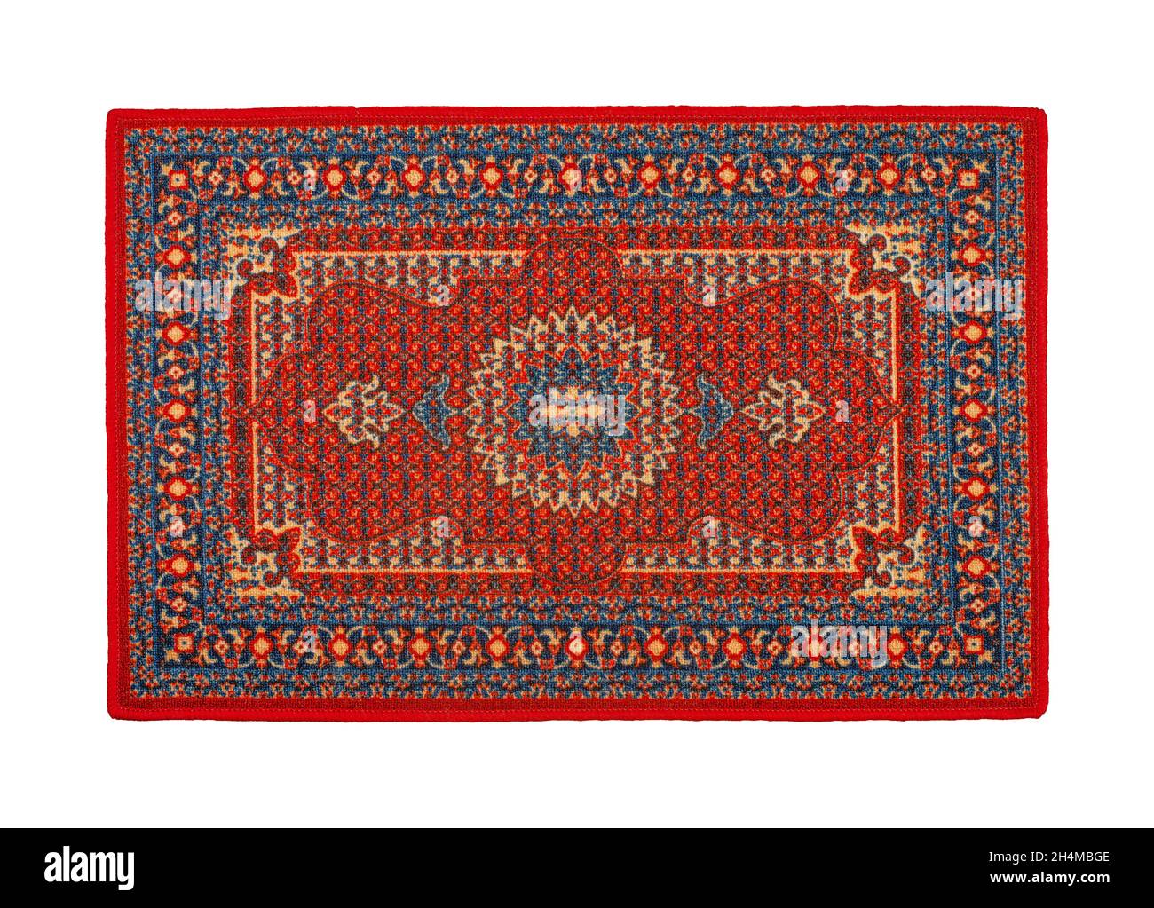Oriental carpet isolated on white background Stock Photo