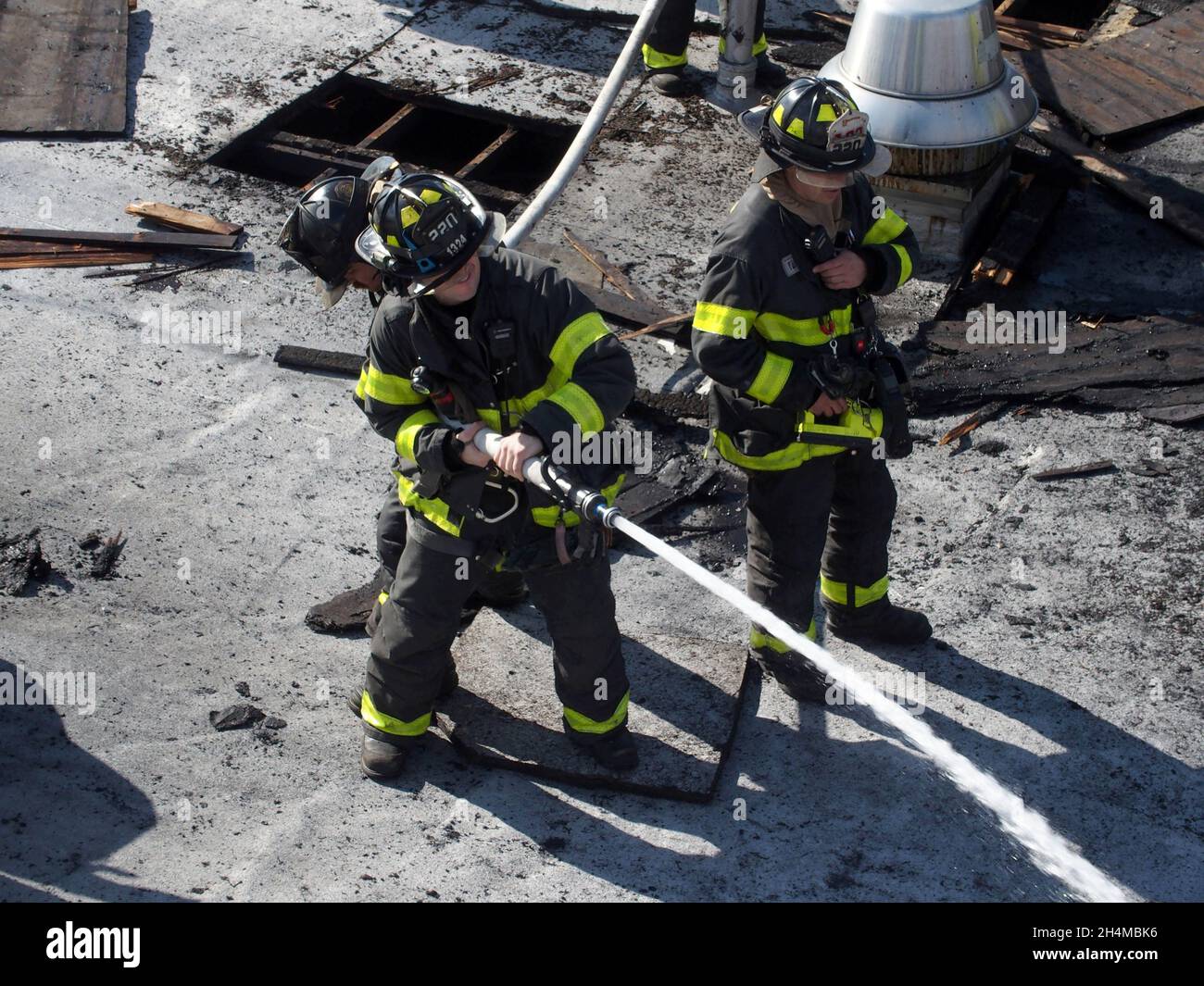 November 3, 2021, New York, New York, USA: New York, A 4 alarm fire erupted in the Flabush section of Brooklyn N.Y. Firemen battled the blaze for three hours until it was put under control, about 240 firemen and Emergency Medical  Service Workers were on scene to battle the blaze. The Chief of the New York Fire Department was asked if the recent NYC  Covid vaccine mandate affected response time his response '' No it did Not. (Credit Image: © Bruce Cotler/ZUMA Press Wire) Stock Photo