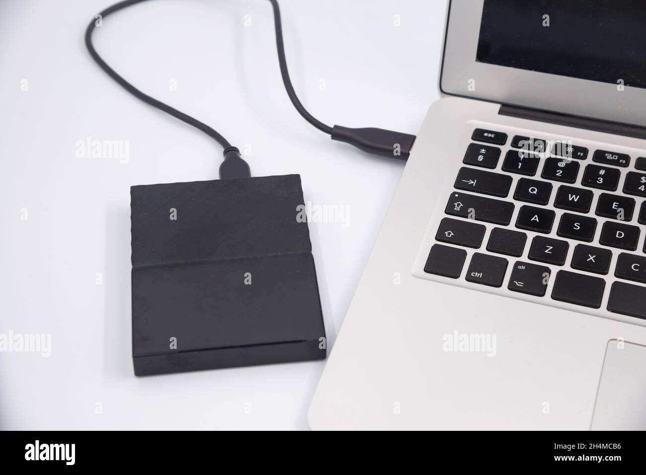 External hard drive connect to laptop computer, transfer or backup data