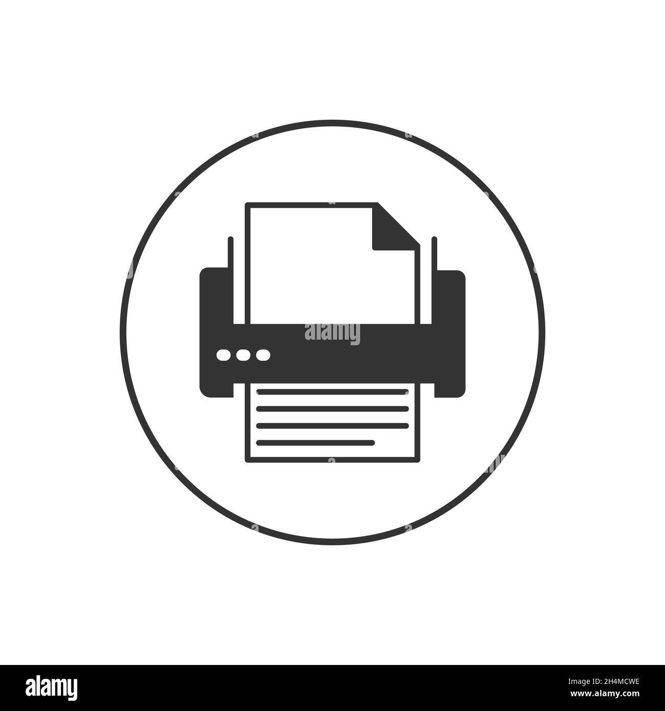 Printer or Fax Related Glyph Icon. Stock Vector