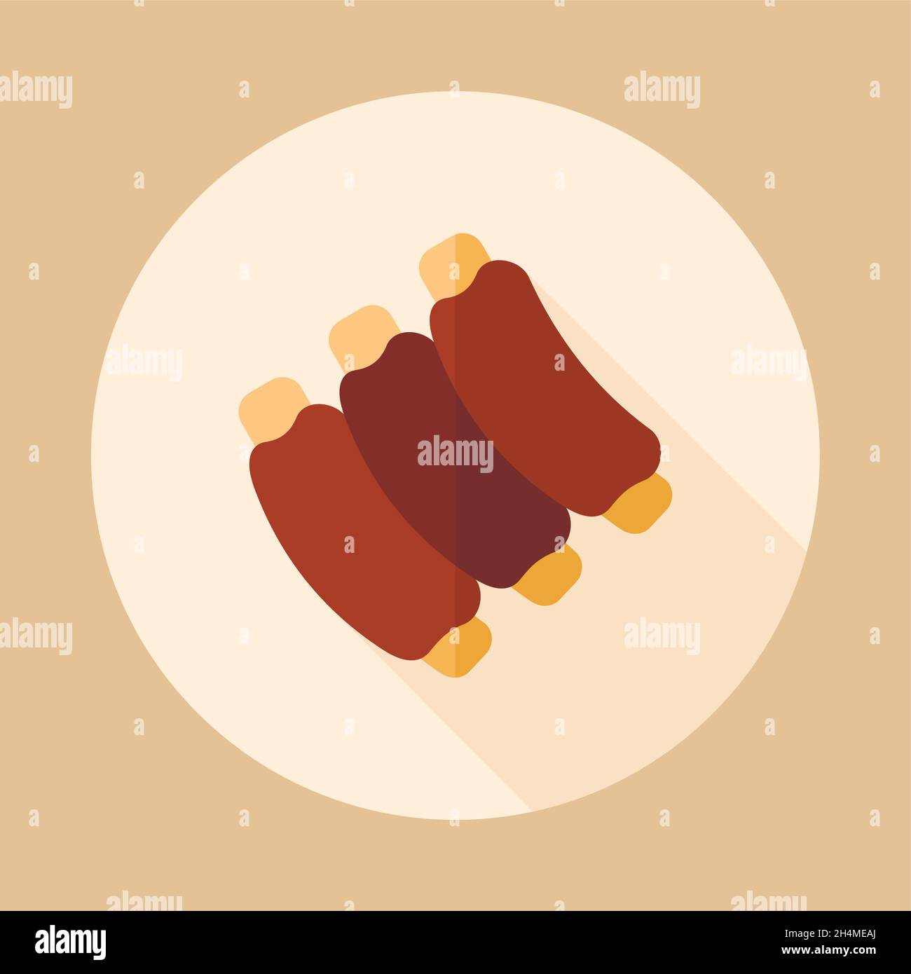 Cooked ribs vector vectors hi-res stock photography and images - Alamy