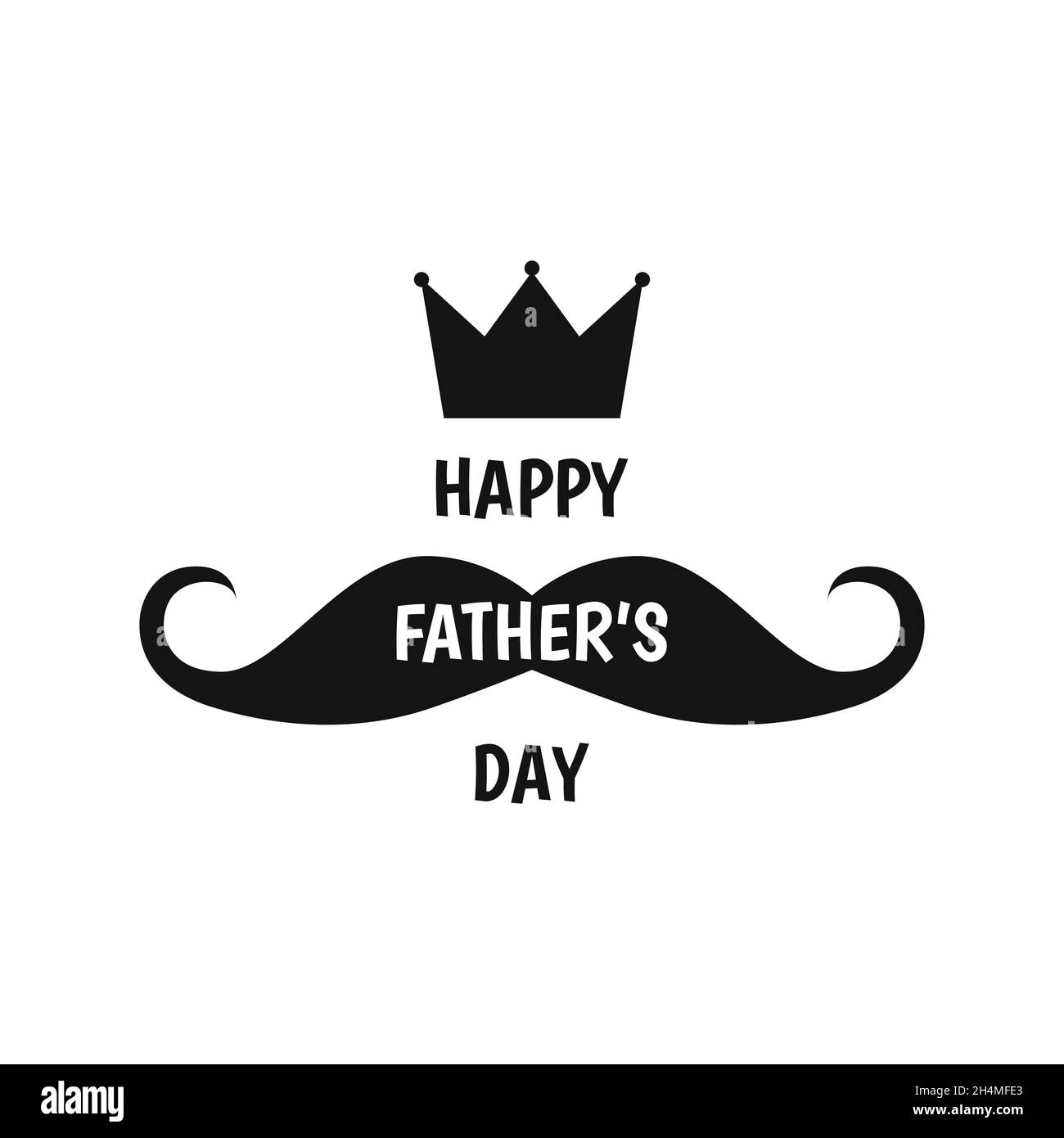 Fathers day card hat bow tie decoration badge Vector Image