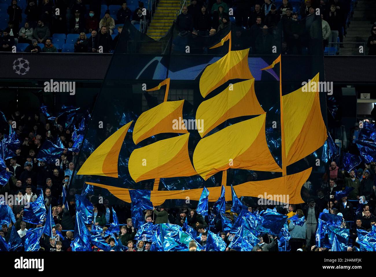 10519846-017, A Club Brugge supporter showing his colors du…