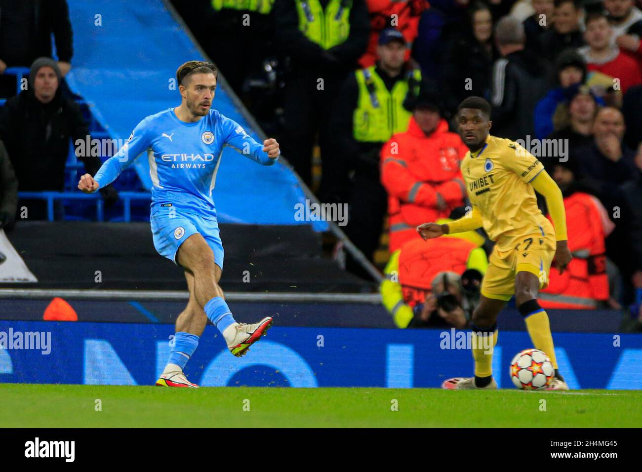 Jack Grealish 10 of Manchester City passes the ball Stock Photo Alamy