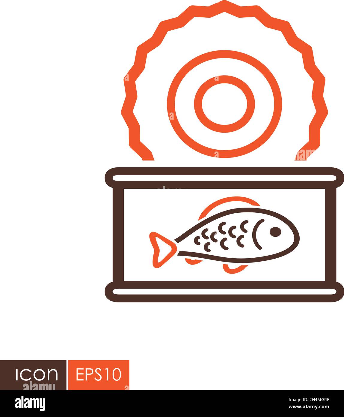 Fish preserves icon. Farm animal sign. Graph symbol for your web site ...