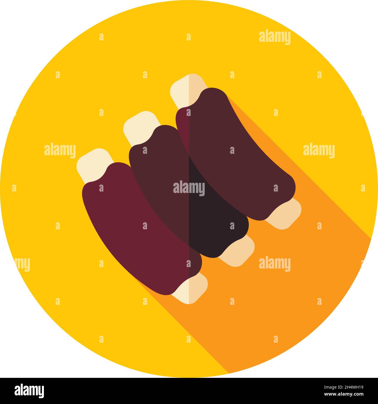Ribs food meat icon. Farm animal sign. Graph symbol for your web site ...
