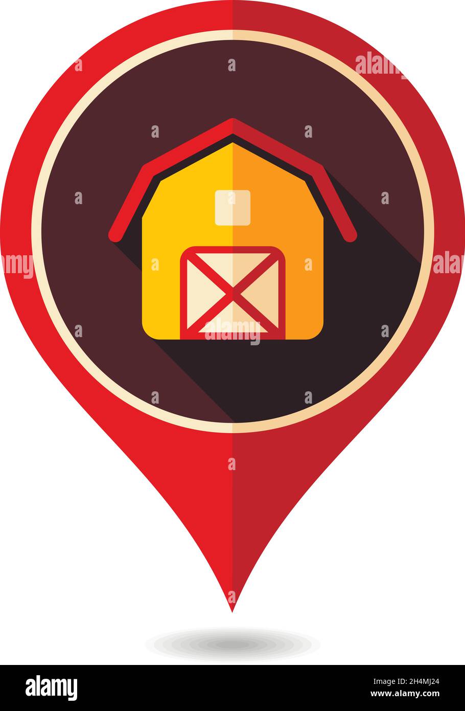Barn pin map icon. Farm animal Map pointer. Map marker. Graph symbol for  your web site design, logo, app, UI. Vector illustration Stock Vector Image  & Art - Alamy