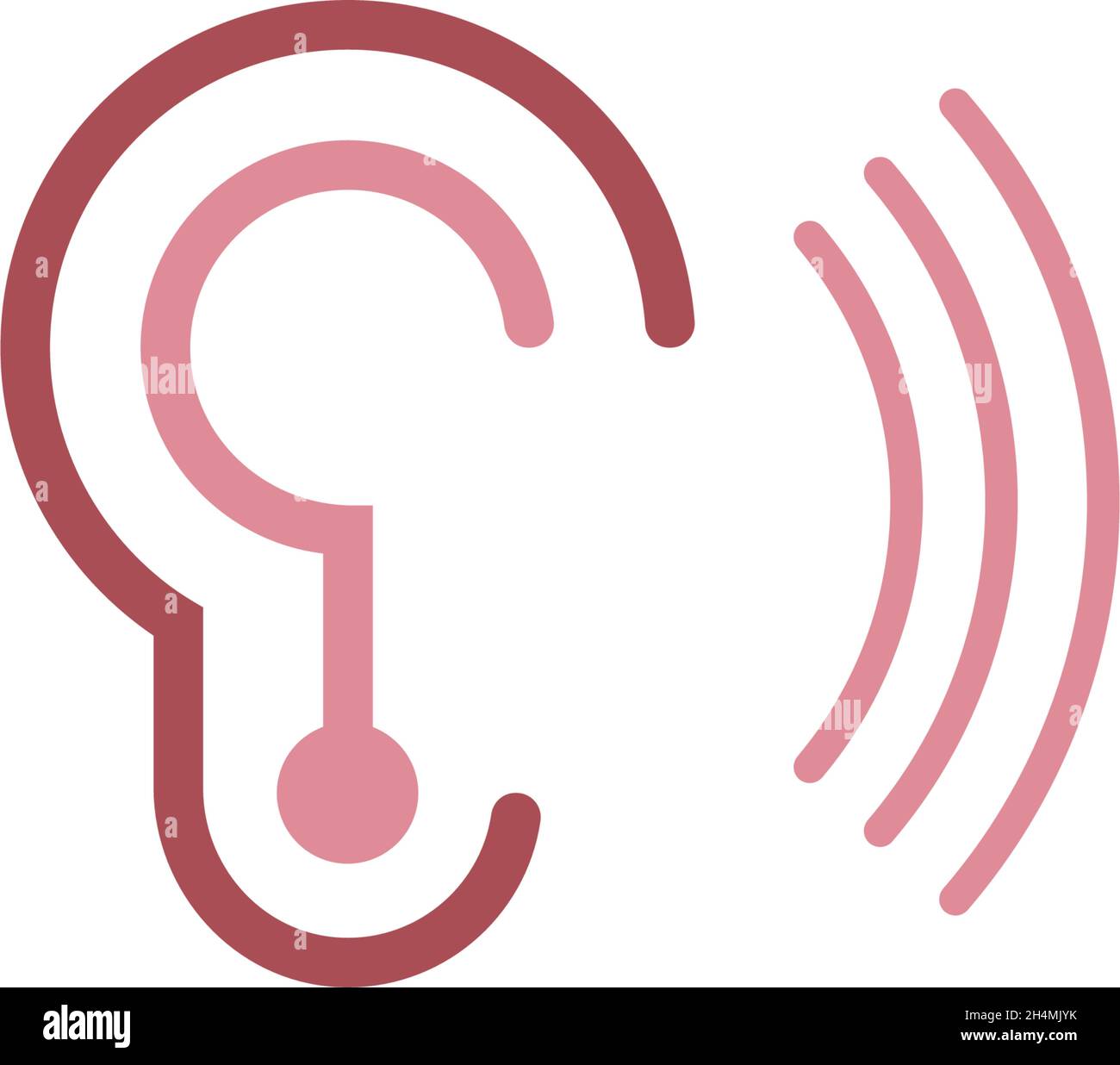 Ears logo icon flat design template vector Stock Vector