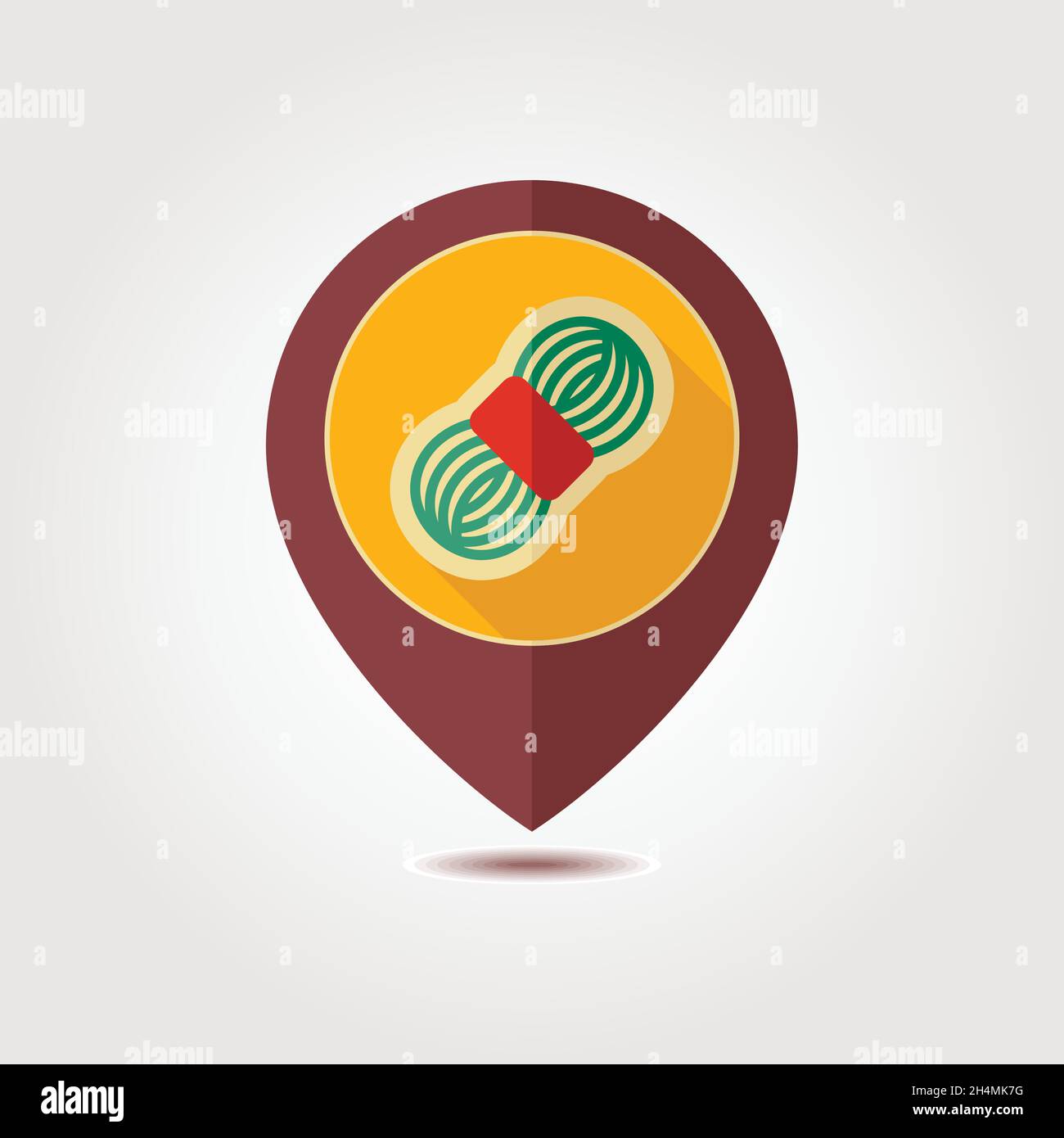 Roll of yarn pin map icon. Farm animal Map pointer. Map marker. Graph ...