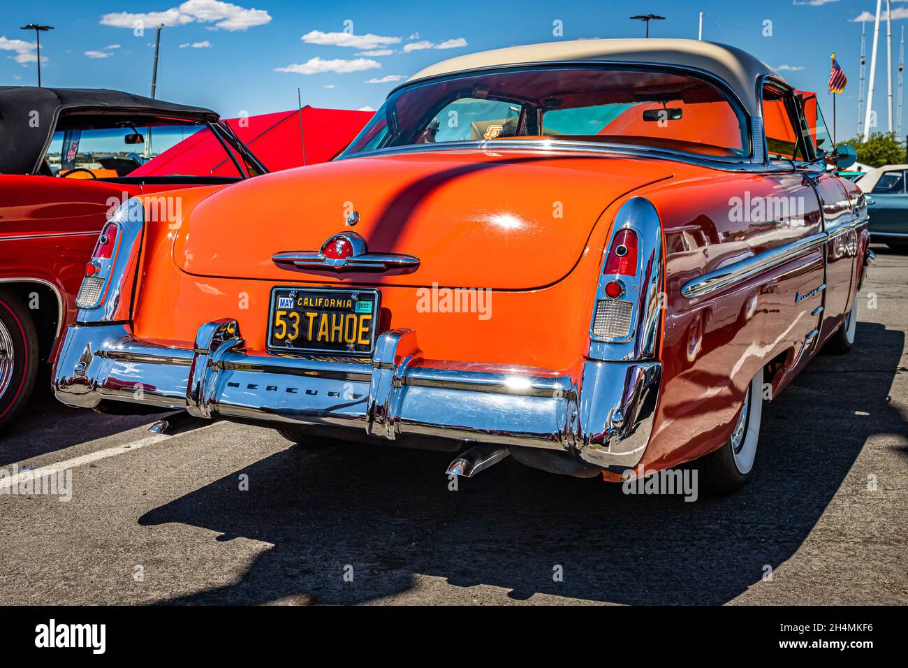 Reno, NV - August 4, 2021: 1953 Mercury Monterey Special Custom Hardetop Coupe at a local car show. Stock Photo
