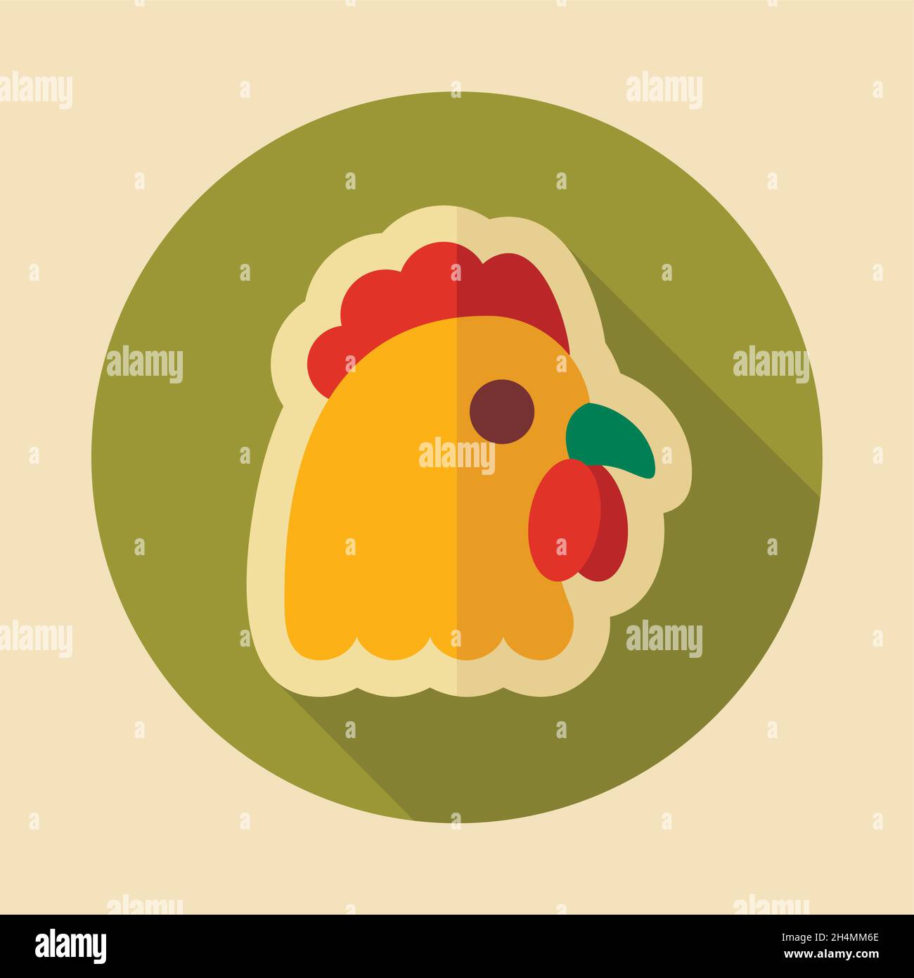 Chicken icon. Animal head. Farm sign. Graph symbol for your web site ...