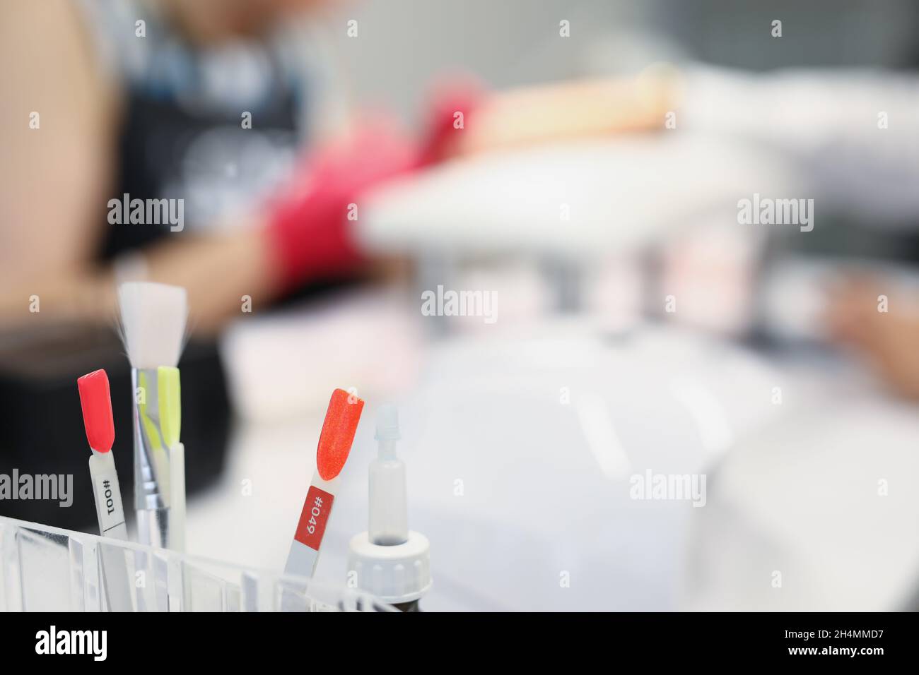 White covers on tubes Stock Photo