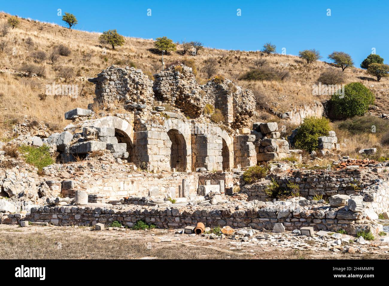 Baths of the State Agora at Ephesus ancient site in Turkey. The Roman