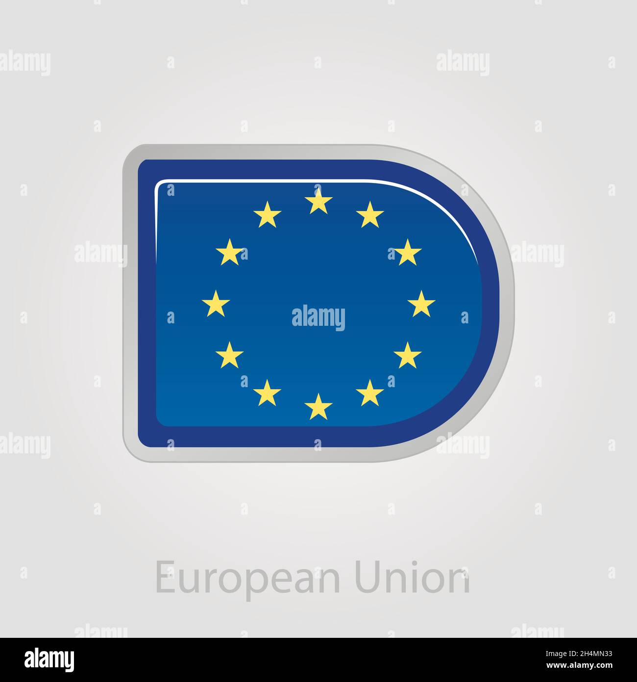 European Union flag button, isolated vector illustration eps 10 Stock ...